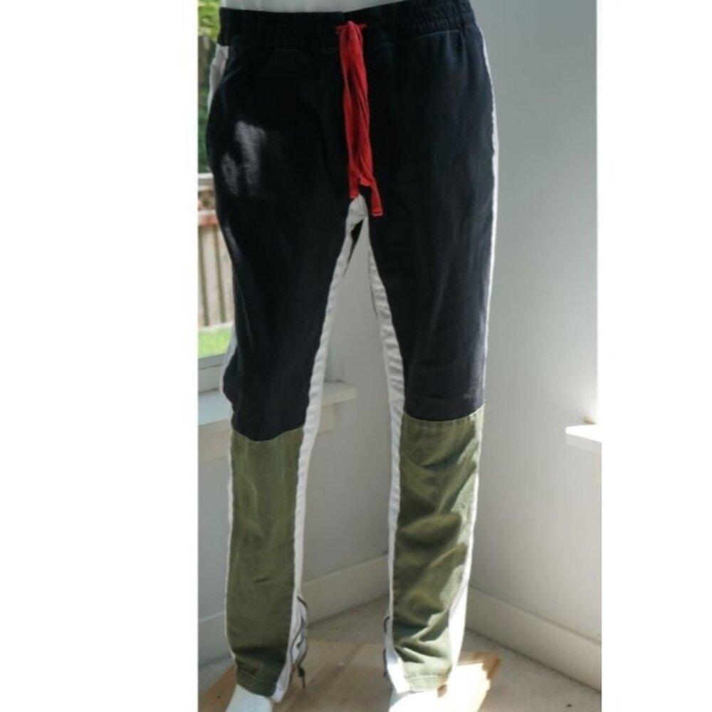 KAYDEN K Pants Color Block Tapered Ankle Zip Men’s XXL